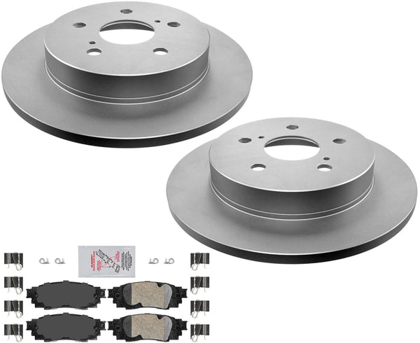 Rear GEO Coated Disc Brake Rotors Ceramic Brake Pads For Lexus ES250 2021-2023