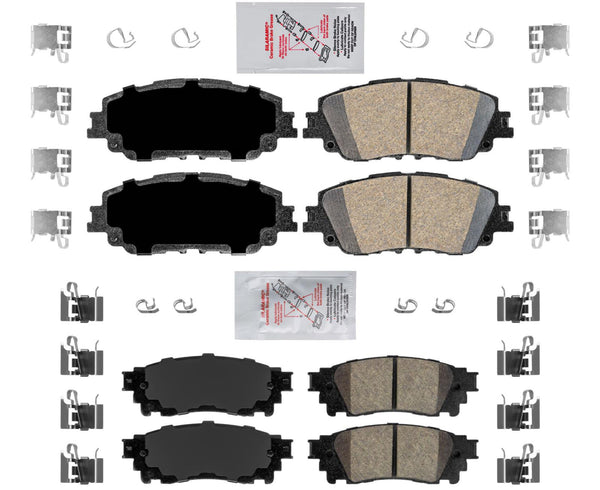 Ameri Premium Front & Rear Ceramic Disc Brake Pads for Lexus UX250h 2019-2023