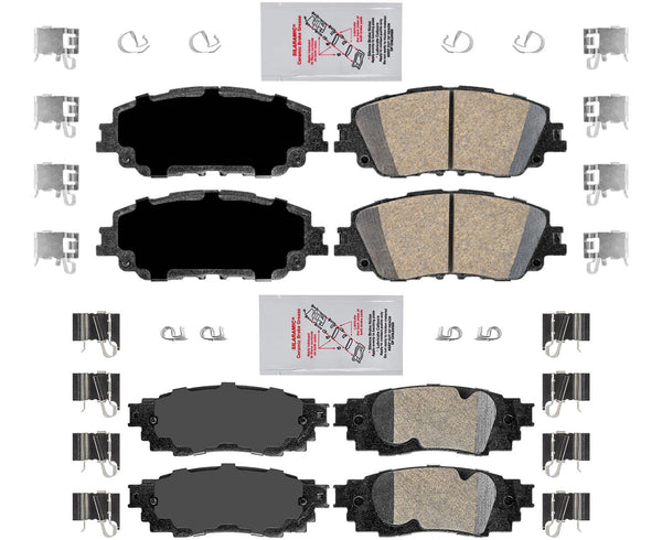 Ameri Premium Front & Rear Ceramic Disc Brake Pads for Lexus ES350 2019-2023