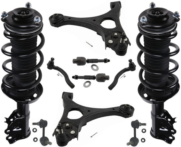 Front Complete Struts Control Arms Tie Rods Links For Civic SI 2.0L 2 Dr 06-11