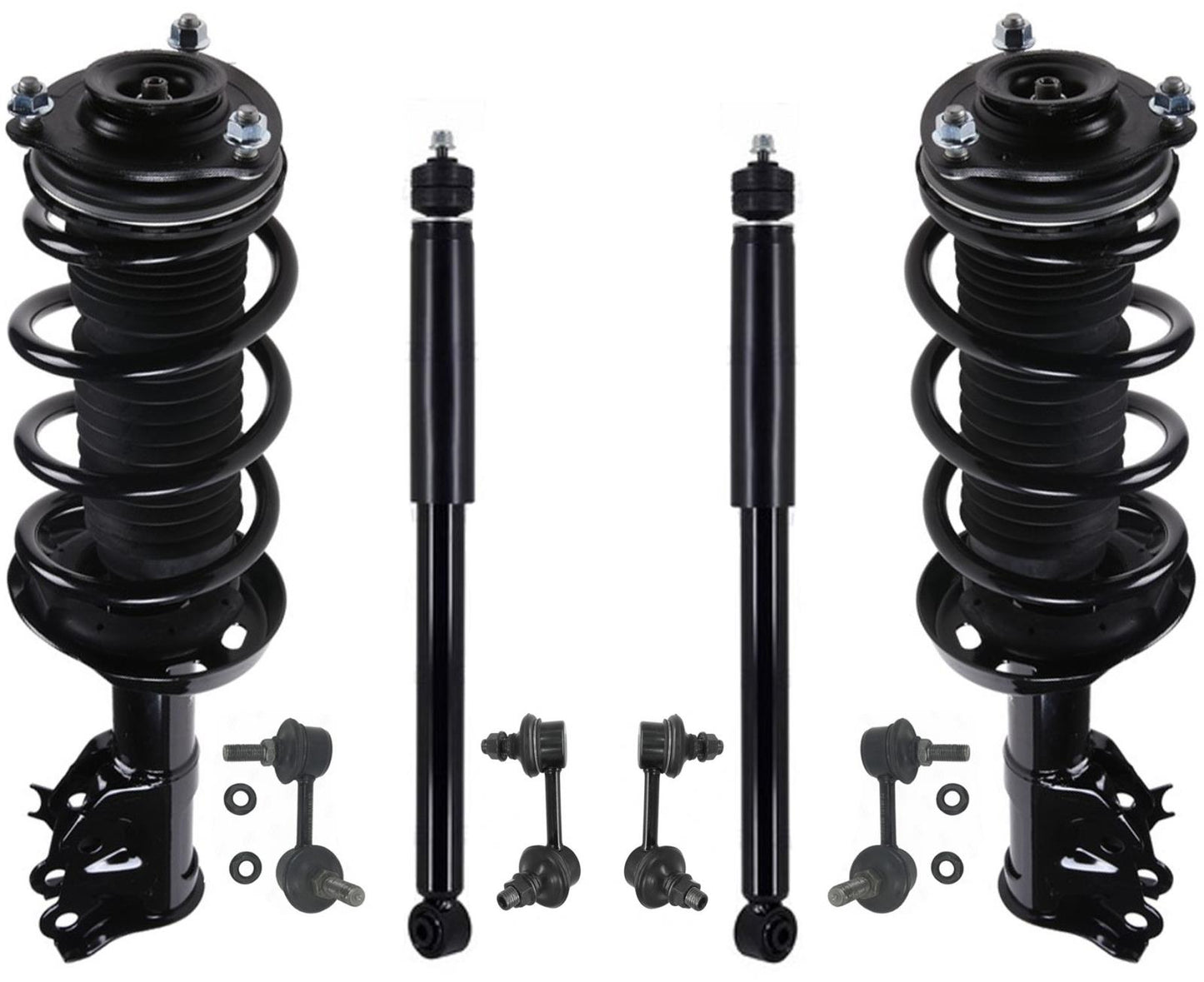 Puntales delanteros y amortiguadores traseros y enlaces de barra estabilizadora para Civic SI 2.0L Coupe 2006-2011