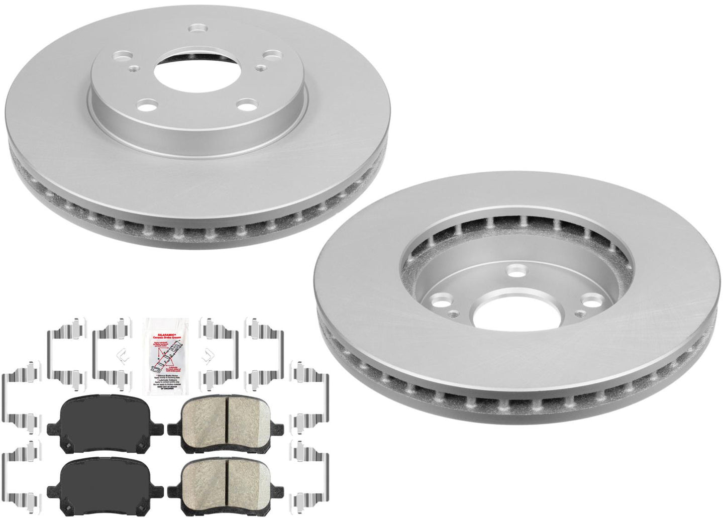Front AmeriBRAKES Coated Disc Brake Rotors Pads for Toyota Avalon 1998-2004