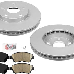 Fits Toyota Sienna 98-03 (2) Front Brake Rotor & Ceramic Brake Pads