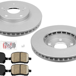 Front Coated Disc Brake Rotors & Brake Pads for Toyota Camry 99-01 3.0L V6