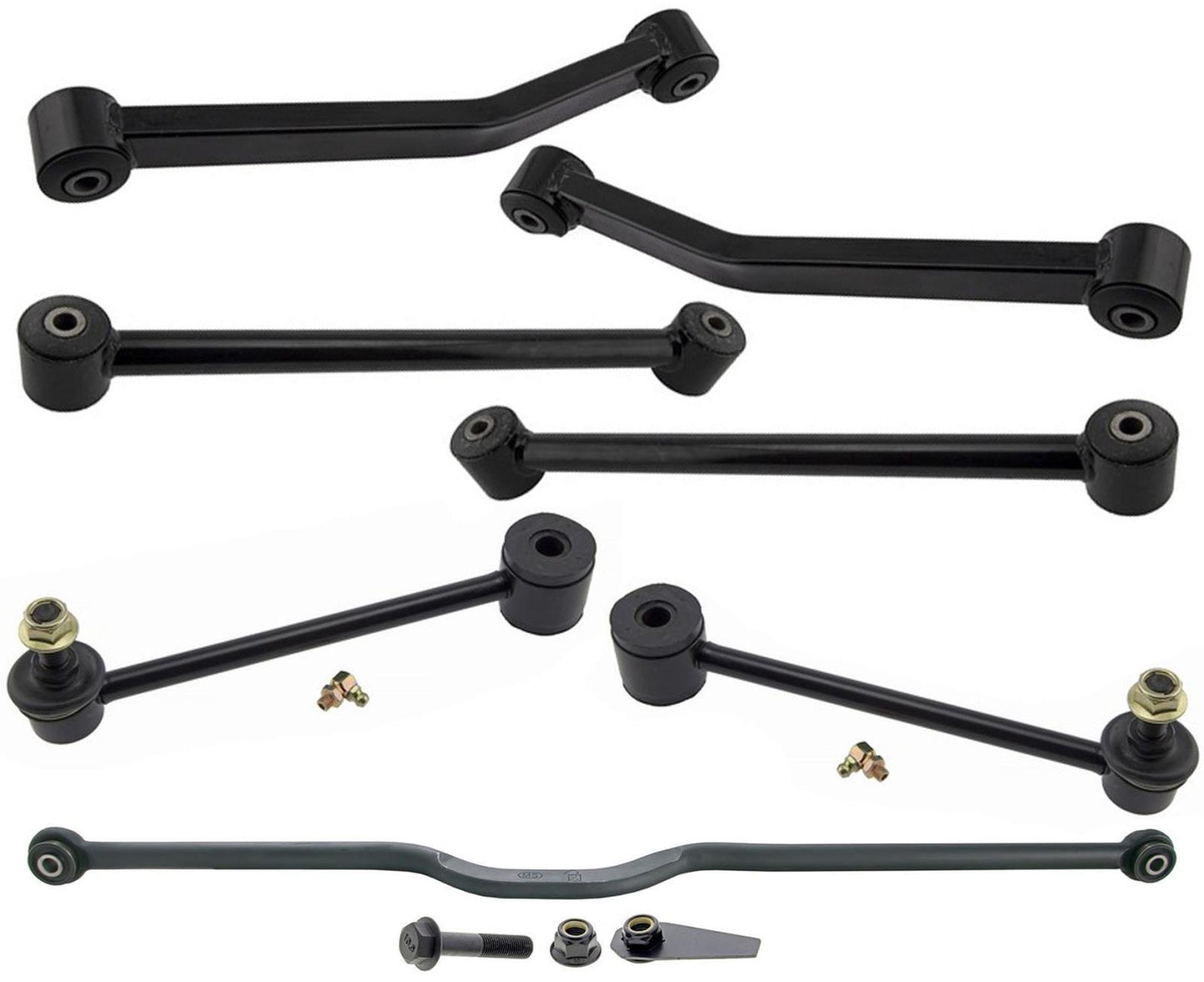 Rear Mevotech Upper & Lower Control Arms Track Bar & Links For Wrangler 07-2017