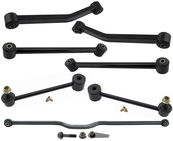 Rear Upper & Lower Control Arms Track Bar & Links For Jeep Wrangler 07-2017