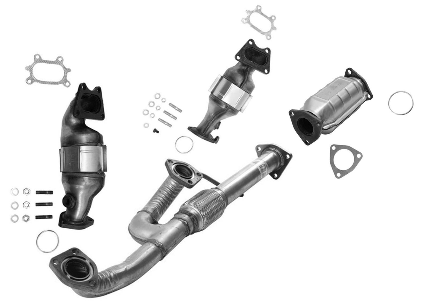 Front & Rear Catalytic Converters Flex Pipe for Honda Pilot 4Pc USA 05-08