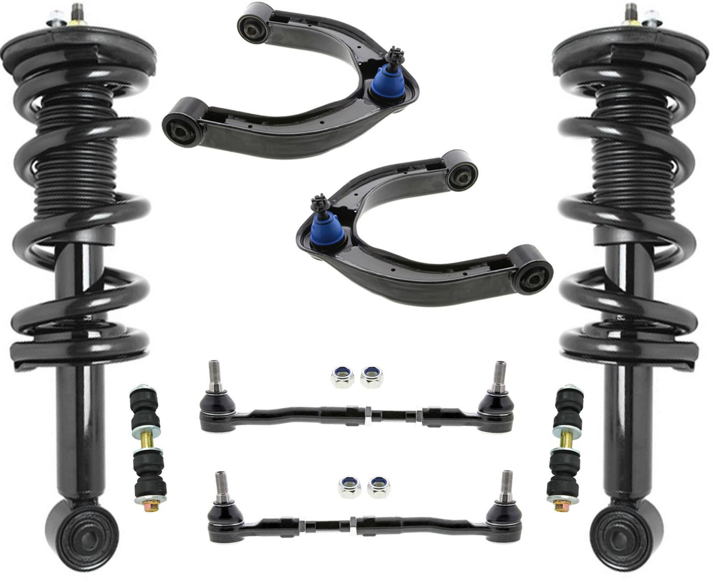 Barras de acoplamiento y enlaces de brazos de control superiores de puntales delanteros para Nissan NV1500 2012-2019