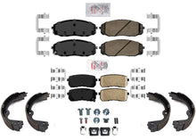 AmeriBRAKES Pastillas de cerámica con zapatas de freno de estacionamiento para KIA Sedona 2020-2021