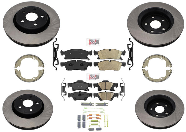 Larger 350MM Disc Brake Rotors and Brake Pads for Jeep GRAND CHEROKEE 11-16