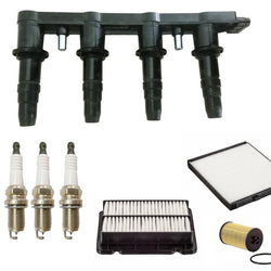 Ignition Coils Spark Plugs & Filters Tune Up Kit For Chevrolet Aveo 1.6L 09-11