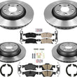Para Jeep GRAND CHEROKEE 17-2021 Rotores de freno de disco y pastillas de freno más grandes de 350 mm