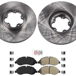 Frt Disc Brake Rotors Brake Pads Hardware for 15-19 Ford Transit 150-350HD