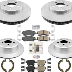 GEO Coated Disc Brake Rotors and Brake Pads For Dodge Charger SXT 2006-2022
