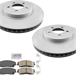 Front Coated Disc Brake Rotors and Brake Pads For Dodge Charger SXT 2006-2022