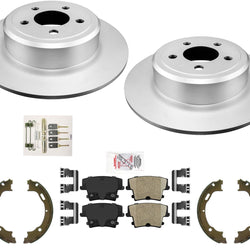Rear GEO Coated Disc Brake Rotors and Brake Pads For Dodge Charger SXT 06-2022