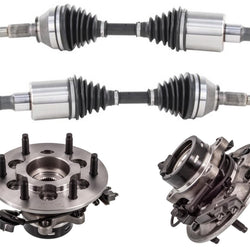 Front Hub Wheel Bearings with Front Axles For Chevrolet Colorado 2004-2008