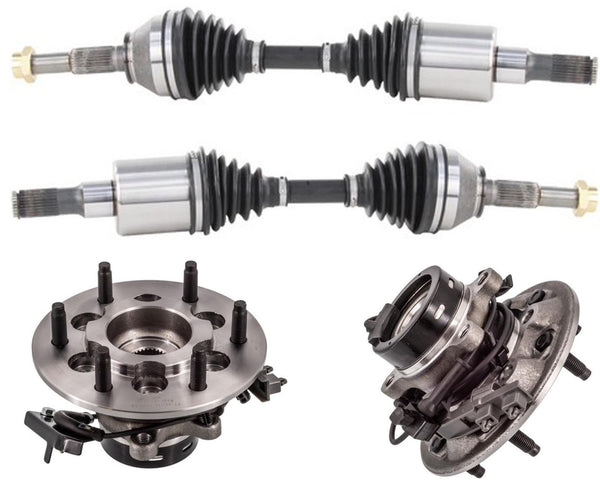Front Hub Wheel Bearings with Front Axles For Chevrolet Colorado 2004-2008