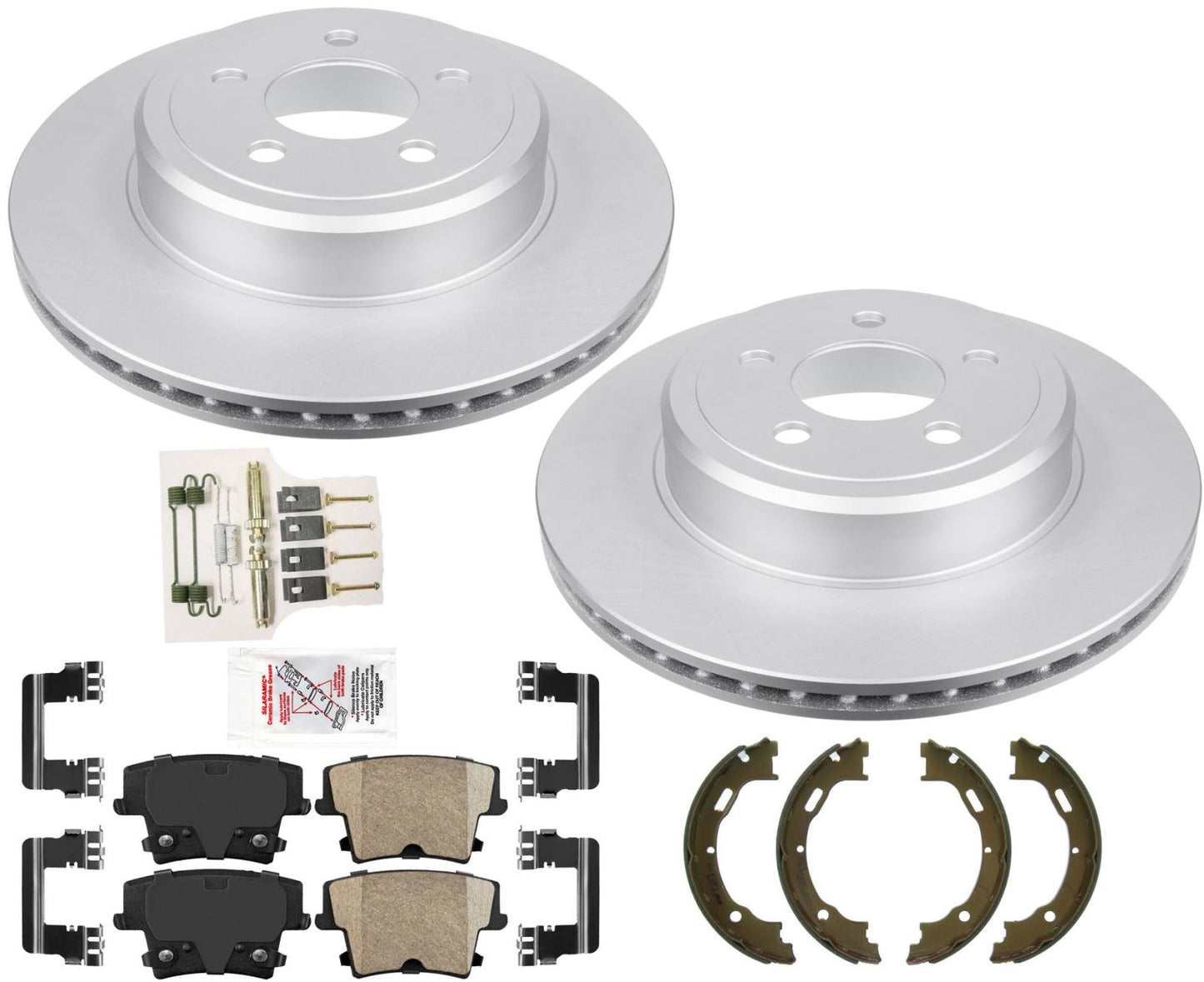 Rear Coated Disc Brake Rotors Brake Pads For Chrysler 300 All Wheel Drive 05-21