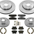 Rotores de freno de disco delantero y trasero y pastillas de freno para Dodge Charger 3.6L 5.7L 06-22