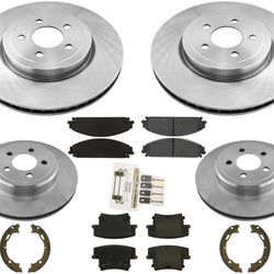 Rotores de freno de disco delantero y trasero y pastillas de freno para Dodge Charger 3.6L 5.7L 06-22