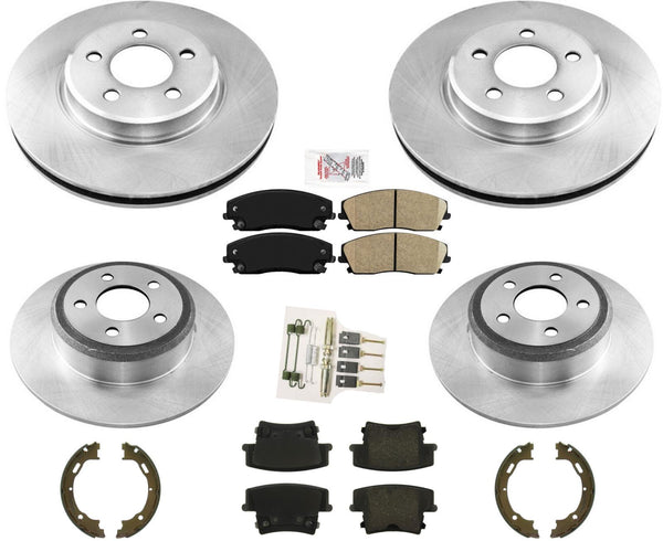 Rotores de freno de disco delantero y trasero y pastillas de freno para Dodge Charger SXT 2006-2022