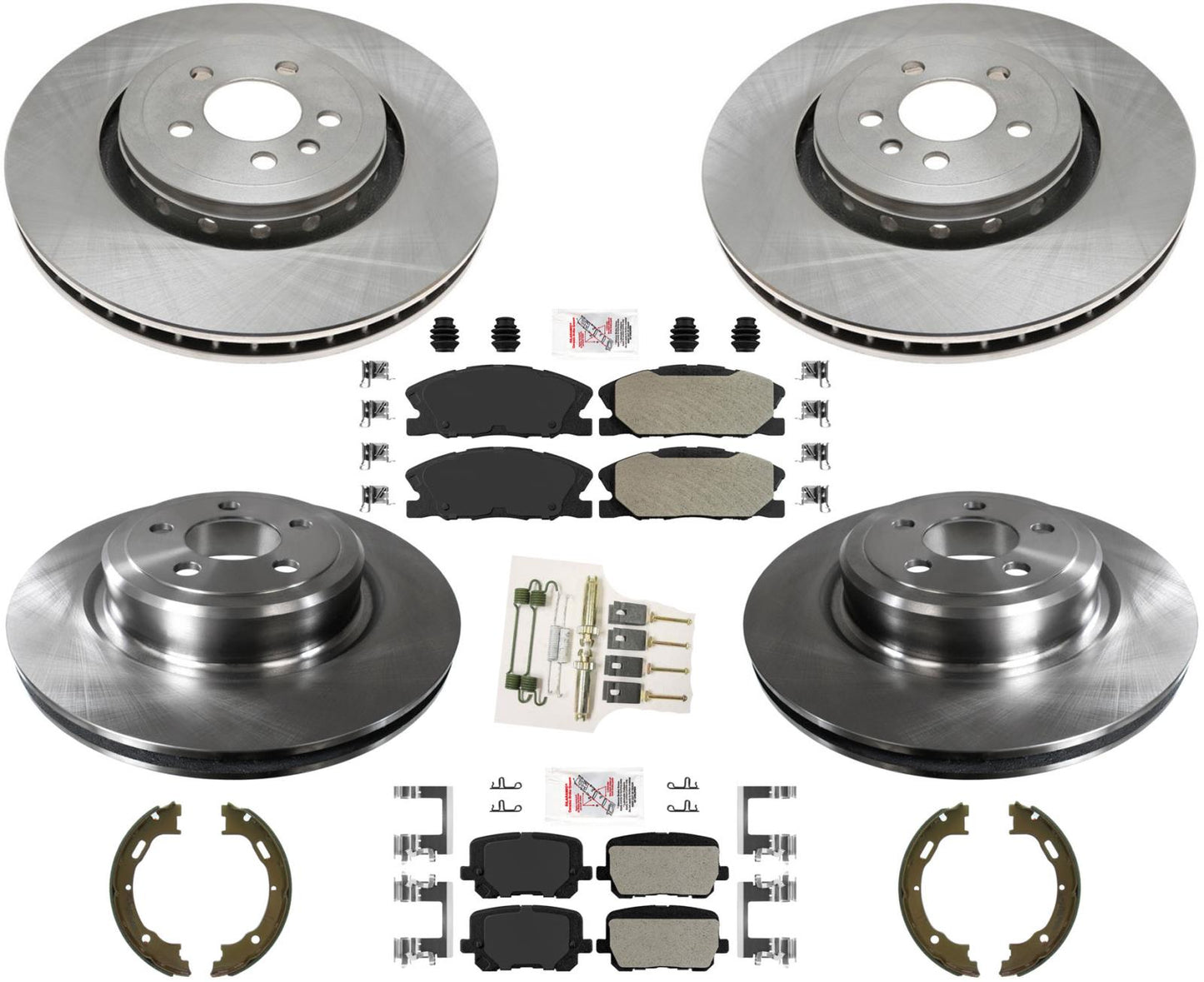 F&R Disc Brake Rotors W/ Performance Pads For Dodge Charger Pursuit 2014-2022