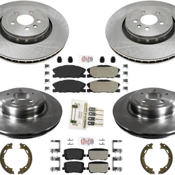 F&R Disc Brake Rotors W/ Performance Pads For Dodge Charger Pursuit 2014-2022
