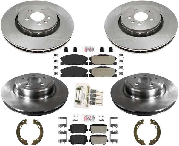 F&R Disc Brake Rotors W/ Performance Pads For Dodge Charger Pursuit 2014-2022
