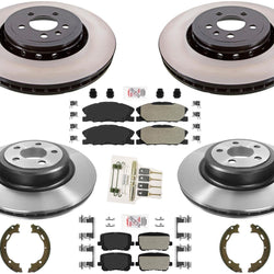 Carbon Disc Brake Rotors ASD Performance Pads For Dodge Charger Pursuit 2014-22