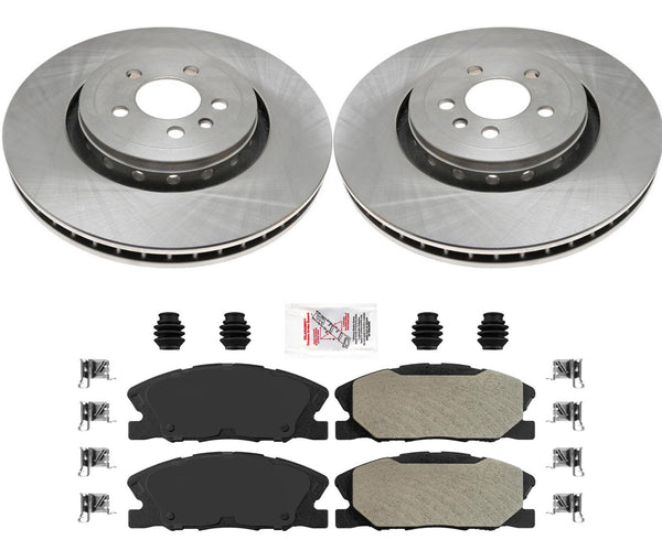 Front Disc Brake Rotors W/ ASD Performance Pads For Dodge Charger Pursuit 14-22