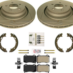 Performance Slotted Brake Rotors & Pads For Dodge Charger R/T Scat Pack 2015-20