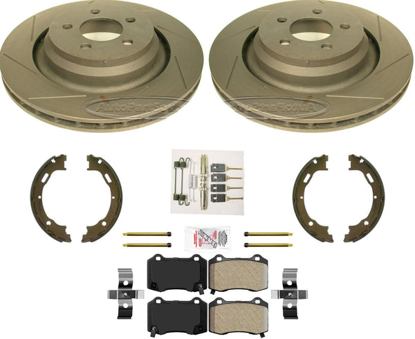 Performance Slotted Brake Rotors & Pads For Dodge Charger R/T Scat Pack 2015-20