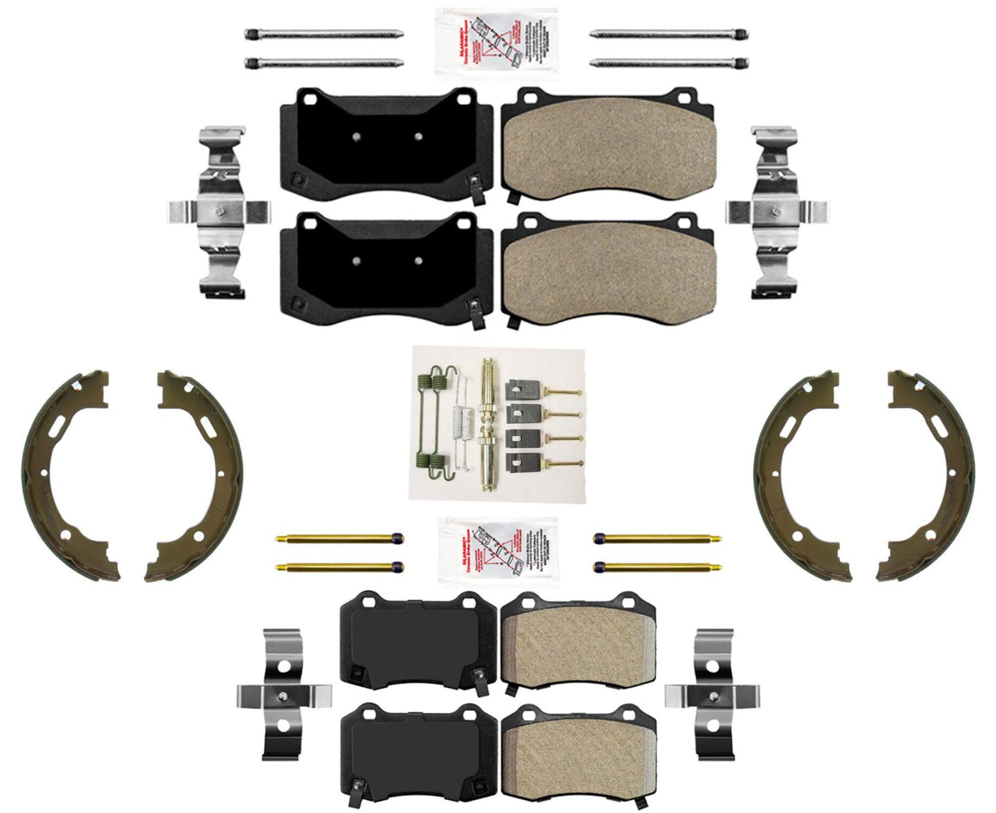 Almohadillas semimetálicas AmeriPRO delanteras y traseras para Dodge Charger R/T Scat Pack 15-20