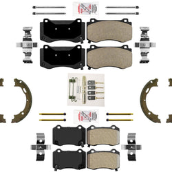 Front & Rear AmeriPRO Semi Metallic Pads For Dodge Charger R/T Scat Pack 15-20