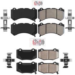 Front & Rear AmeriBRAKES Pads For Corvette 2015-2019 J56 6 Piston Brembo Brakes