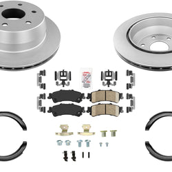 GEO Coated Disc Brake Rotors Brake Pads Parking Shoes For Astro Van 2003-2005