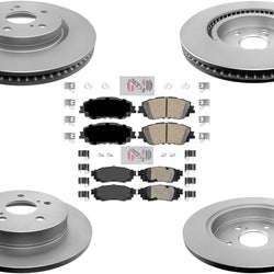 GEO Coated 305MM Disc Brake Rotors Ceramic Brake Pads For Toyota Venza 2021-23