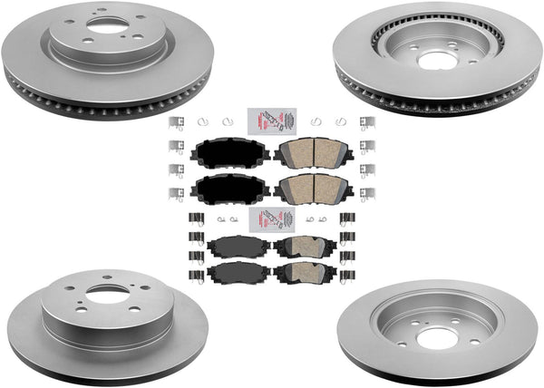 GEO Coated 305MM Disc Brake Rotors Ceramic Brake Pads For Toyota Venza 2021-23