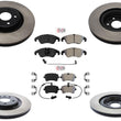 F&R Carbon Disc Brake Rotors Pads for 345MM TRW Calipers Audi A6 Quattro 16-18