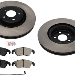 Front Carbon Disc Brake Rotors Pads for 345MM TRW Calipers Audi A6 Quattro 16-18
