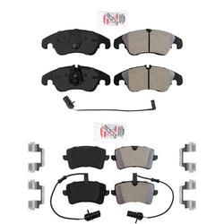 F&R Semi Metallic Disc Brake Pads for 345MM TRW Calipers Audi A6 Quattro 16-18