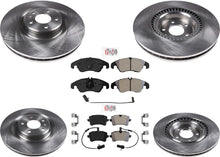 F&R Premium Disc Brake Rotors Pads for 345MM TRW Calipers Audi A6 Quattro 16-18