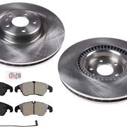 Frt Premium Disc Brake Rotors Pads for 345MM TRW Calipers Audi A6 Quattro 16-18