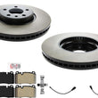 Frt Carbon Disc Brake Rotors Brake Pads Sensor For Audi Q5 2012-2017 2.0L