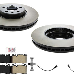 Frt Carbon Disc Brake Rotors Brake Pads Sensor For Audi Q5 2012-2017 2.0L