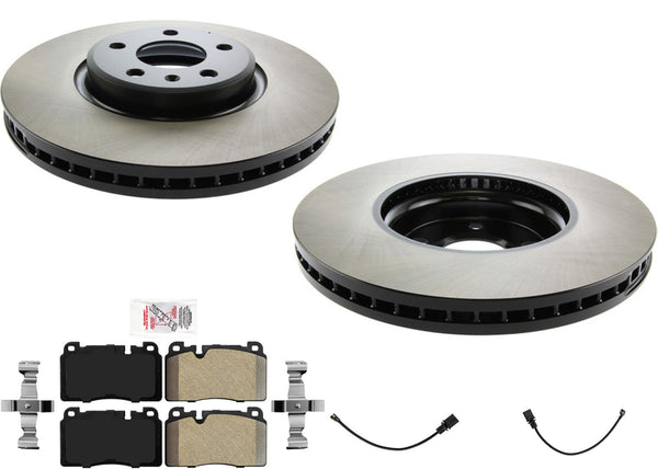 Frt Carbon Disc Brake Rotors Brake Pads Sensor For Audi Q5 2012-2017 2.0L