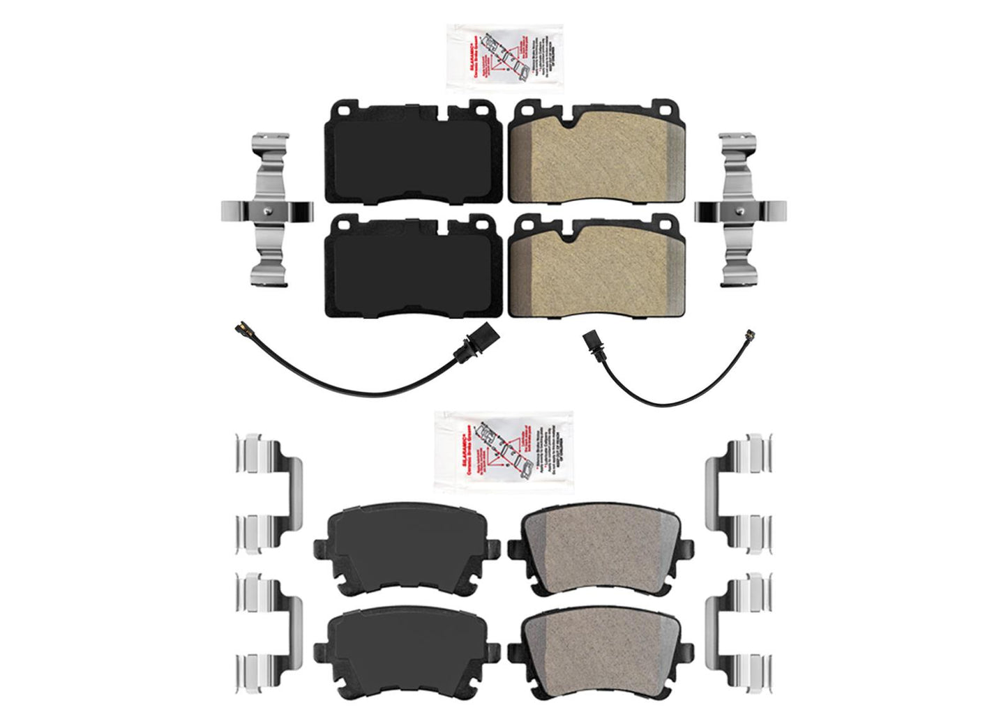 Sensor de pastillas de freno de disco semimetálico estilo OE para Audi Q5 2012-2017 2.0L