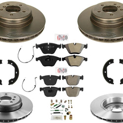 Carbon Performance Disc Brake Rotors Pads Parking Shoes for BMW 650i 2006-2010