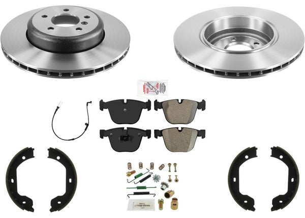 Carbon Performance Disc Brake Rotors Pads Parking Shoes for BMW 650i 2006-2010